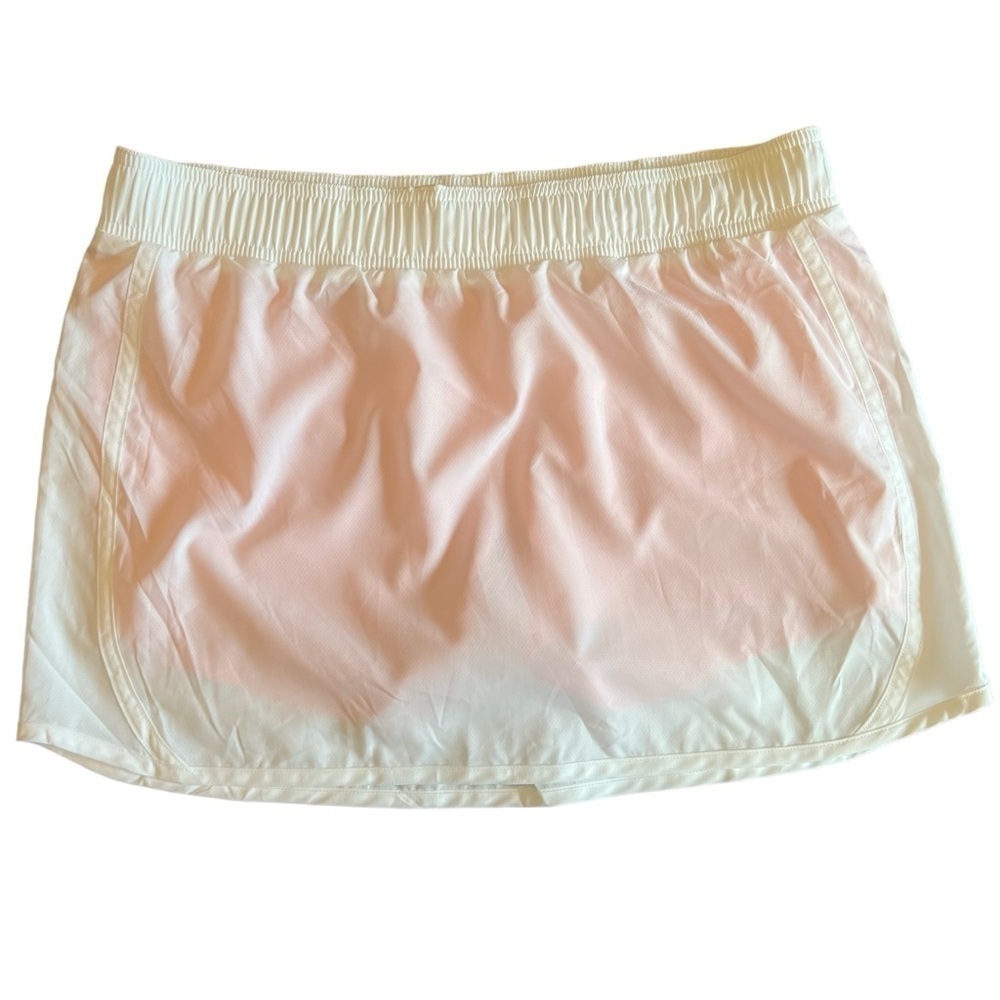 Columbia White Skort with Orange under Shorts Medium Cooling Outdoor Tennis Golf